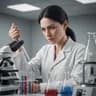 Female clinical researcher in laboratory setting